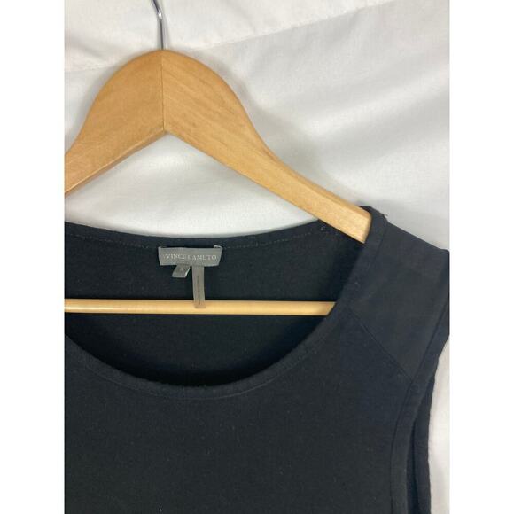 Vince Camuto Black Longline Asymmetrical Tank Size Small - Picture 2 of 3